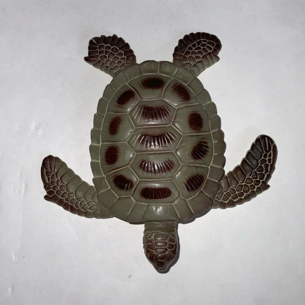Vintage Sea Turtle Animal Figure - Rubber - 1991